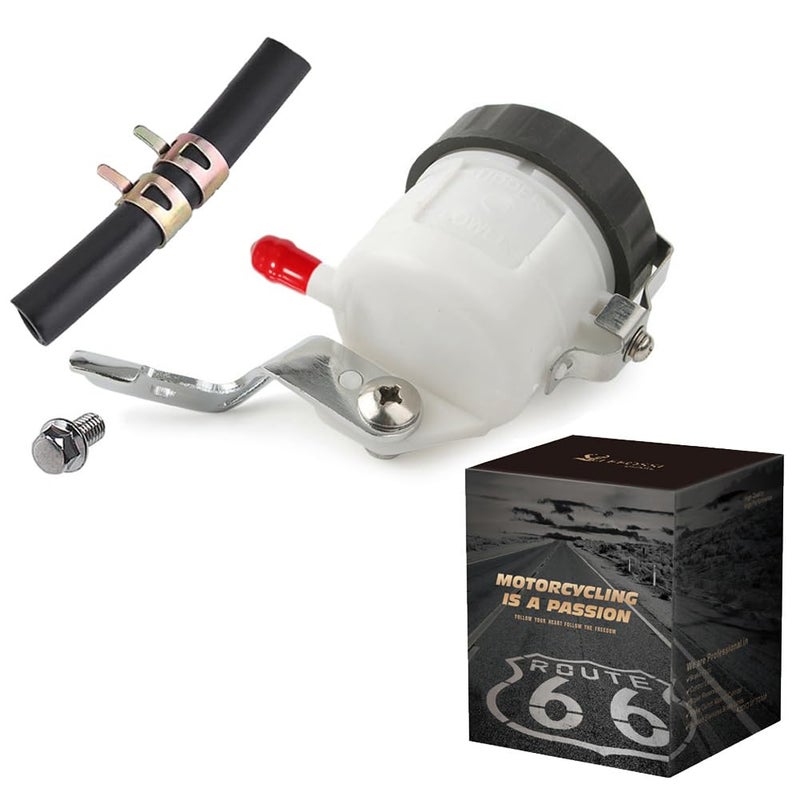LE LEFOSSI Motorcycle Front Brake Master Cylinder Brake Pump Tank Oil Cup Fluid Bottle Reservoir w/Bracket Aftermarket Part Compatible with for Suzuki GSXR 600 1997-2005 GSXR 750 2000-2005 GSXR 1000 - Image 1